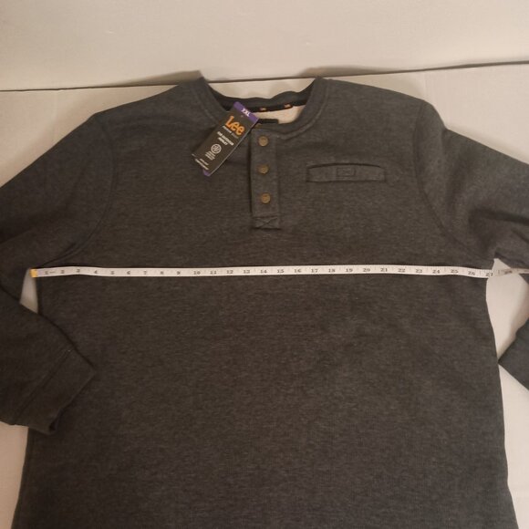 Lee The Outdoor Henley Gray Shirt Sherpa Lined XXL NWT - Picture 12 of 16